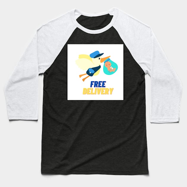 Baby delivery | Kids Baseball T-Shirt by artist369